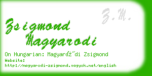 zsigmond magyarodi business card